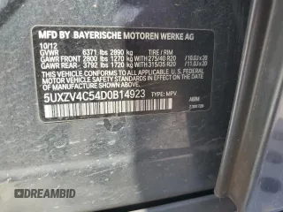 2013 BMW X5 xDrive35i z VIN 5UXZV4C54D0B14923, wystawiony jako Copart lot #50929385 z przebiegiem 249 533 mil mil oraz Tytuł czysty. Historia ofert i sprzedaży dostępna na DreamBid. Obrazek 13.