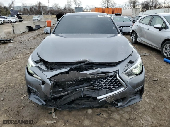 2020 Infiniti Q50 3.0t LUXE with VIN JN1EV7AR6LM256804, listed as a Copart auction lot 46185365 with 33,414 mi miles and Salvage Title. Bid and sale history available at carsss.com. Image 5.