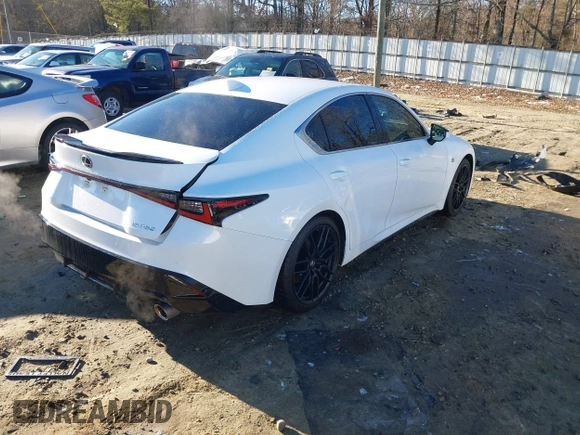 2023 Lexus IS with VIN JTHGZ1B24P5062750, listed as a IAAI auction lot 41336804 with 20,259 mi miles. Bid and sale history available at carsss.com. Image 4.