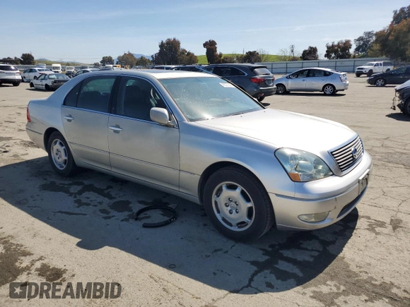 2002 Lexus LS 430 with VIN JTHBN30F820075725, listed as a Copart auction lot 48527905 with 131,832 mi miles and Salvage Title. Bid and sale history available at DreamBid. Image 4.
