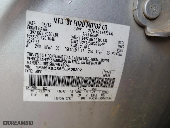 2014 Ford Explorer XLT with VIN 1FM5K8D85EGA08202, listed as a Copart auction lot 49107185 with 169,820 mi miles and Salvage Title. Bid and sale history available at carsss.com. Image 12.
