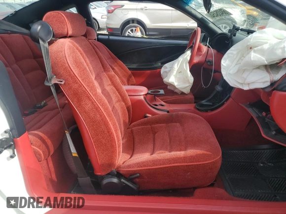 1995 Ford Mustang with VIN 1FALP4046SF222597, listed as a Copart auction lot 68435454 with 44,186 mi miles and Salvage Title. Bid and sale history available at carsss.com. Image 10.