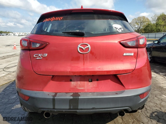 2018 Mazda CX-3 Grand Touring with VIN JM1DKFD70J0323973, listed as a Copart auction lot 73379484 with 127,773 mi miles and Salvage Title. Bid and sale history available at carsss.com. Image 6.