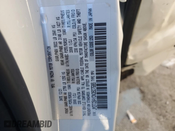 2022 Mazda CX-9 Touring Plus with VIN JM3TCBAY0N0607986, listed as a Copart auction lot 88574645 with 0 mi miles and Salvage Title. Bid and sale history available at carsss.com. Image 13.