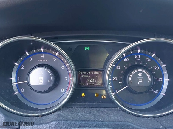 2012 Hyundai Sonata 2.0T SE with VIN 5NPEC4AB9CH338203, listed as a IAAI auction lot 40999466 with 170,966 mi miles. Bid and sale history available at carsss.com. Image 7.