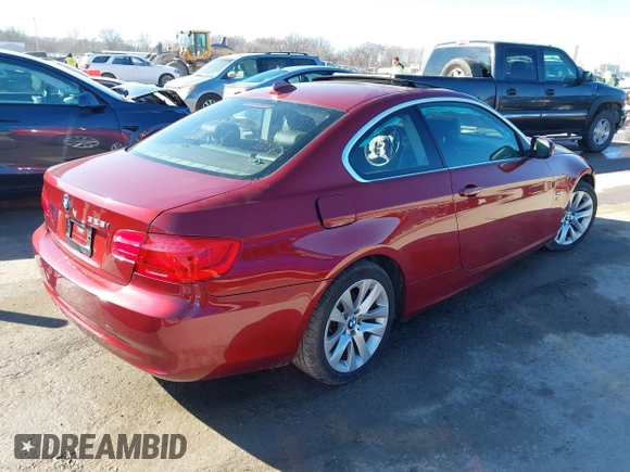 2013 BMW 3 Series 328i xDrive with VIN WBAKF3C53DJ385793, listed as a IAAI auction lot 41665820 with 137,910 mi miles. Bid and sale history available at carsss.com. Image 4.