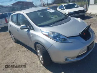 2012 Nissan LEAF SL with VIN JN1AZ0CP6CT019080, listed as a IAAI auction lot 41884733 with 80,489 mi miles. Bid and sale history available at carsss.com. Image 1.
