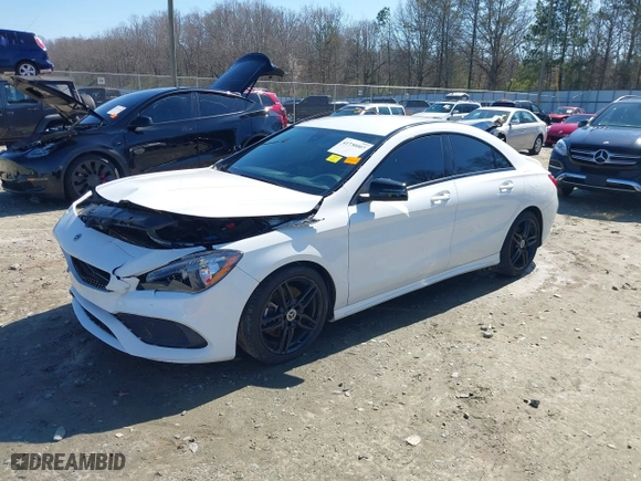 2019 Mercedes-Benz CLA with VIN WDDSJ4EB2KN729555, listed as a IAAI auction lot 41730007 with 50,914 mi miles. Bid and sale history available at carsss.com. Image 2.