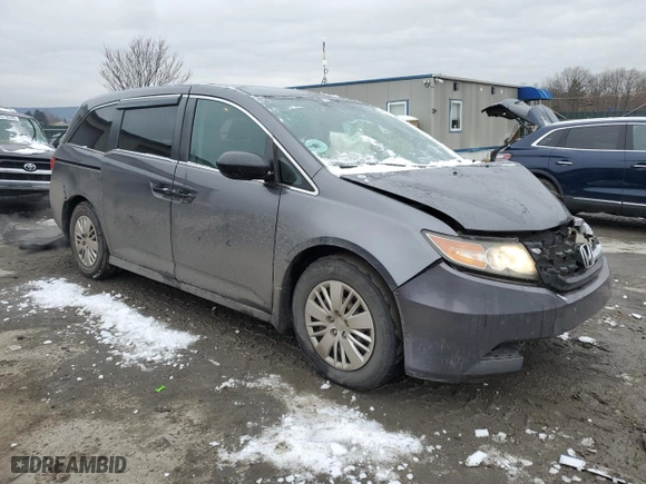 2014 Honda Odyssey LX with VIN 5FNRL5H26EB119925, listed as a Copart auction lot 45383145 with 178,620 mi miles and Salvage Title. Bid and sale history available at carsss.com. Image 4.