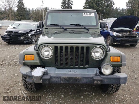 2006 Jeep Wrangler Unlimited LWB with VIN 1J4FA44S56P753768, listed as a Copart auction lot 46497805 with 144,742 mi miles and Salvage Title. Bid and sale history available at carsss.com. Image 5.