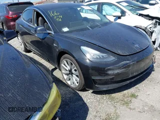 2019 Tesla Model 3 Mid Range with VIN 5YJ3E1EAXKF300705, listed as a IAAI auction lot 41836048 with 59,554 mi miles. Bid and sale history available at carsss.com. Image 1.