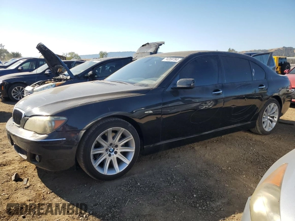 2006 BMW 7 Series 750Li with VIN WBAHN83516DT32814, listed as a Copart auction lot 74359784 with 117,000 mi miles and Salvage Title. Bid and sale history available at carsss.com. Image 1.