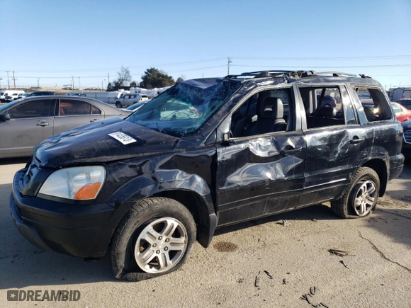 2003 Honda Pilot EX with VIN 2HKYF18613H607127, listed as a Copart auction lot 81435813 with 331,325 mi miles and Salvage Title. Bid and sale history available at carsss.com. Image 1.
