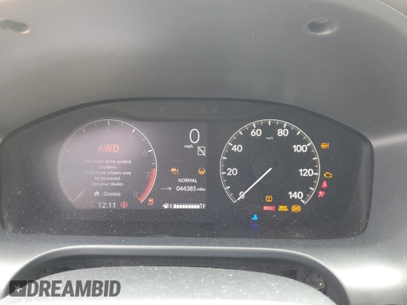 2023 Honda HR-V LX with VIN 3CZRZ2H30PM707821, listed as a Copart auction lot 59532385 with 44,385 mi miles and Salvage title. Bid and sale history available at DreamBid. Image 9.