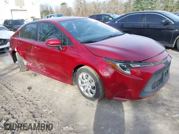 2022 Toyota Corolla LE with VIN JTDEPMAE3NJ214548, listed as a IAAI auction lot 41921491 with 29,878 mi miles and . Bid and sale history available at carsss.com. Image 1.
