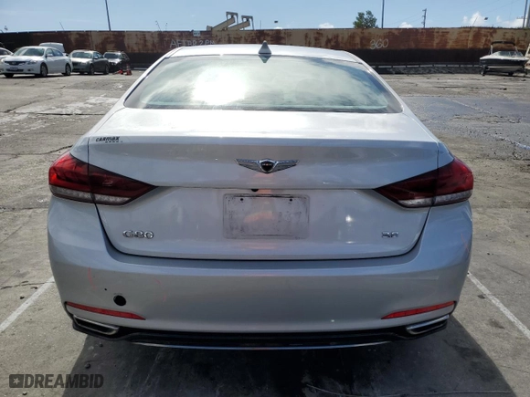 2018 Genesis G80 3.8L with VIN KMHGN4JEXJU227073, listed as a Copart auction lot 45514385 with 64,691 mi miles and Salvage Title. Bid and sale history available at carsss.com. Image 6.