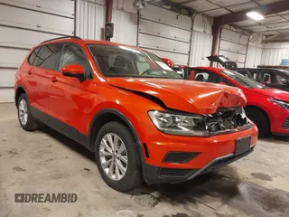 2019 Volkswagen Tiguan S with VIN 3VV0B7AX3KM075498, listed as a IAAI auction lot 41501778 with 143,262 mi miles and . Bid and sale history available at DreamBid. Image 1.