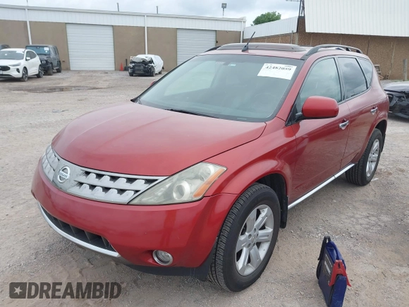 2006 Nissan Murano S with VIN JN8AZ08W26W549826, listed as a IAAI auction lot 42482059 with 270,805 mi miles and . Bid and sale history available at DreamBid. Image 2.