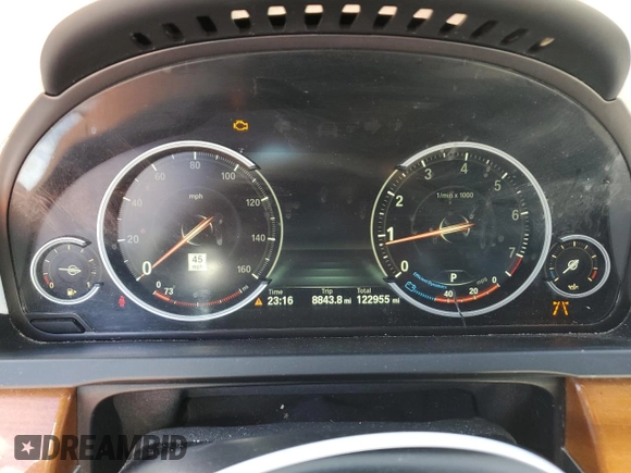 2015 BMW 7 Series 750Li xDrive with VIN WBAYF8C58FD654184, listed as a Copart auction lot 77203184 with 122,955 mi miles and Non Repairable. Bid and sale history available at DreamBid. Image 9.