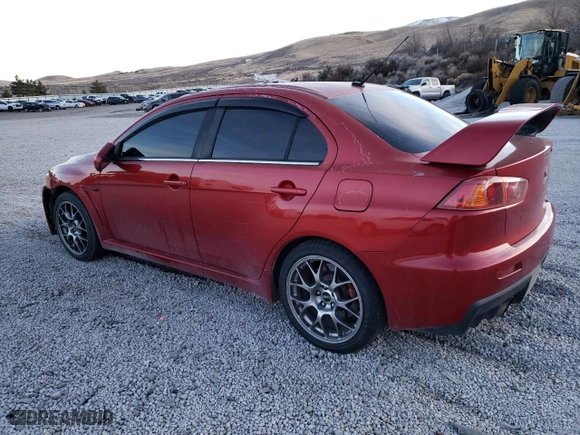 2008 Mitsubishi Lancer Evolution MR with VIN JA3AW56V48U051118, listed as a Copart auction lot 88081275 with 104,461 mi miles and Salvage Title. Bid and sale history available at carsss.com. Image 2.