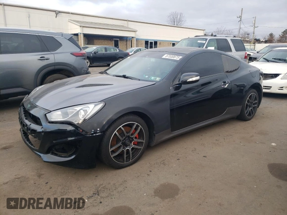 2013 Hyundai Genesis Coupe Track z VIN KMHHU6KJ4DU093082, wystawiony jako Copart lot #87530875 z przebiegiem 155 808 mil mil oraz Nie do naprawy • Non repairable. Historia ofert i sprzedaży dostępna na DreamBid. Obrazek 1.