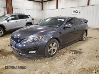 2015 Kia Optima LX with VIN KNAGM4A74F5628982, listed as a Copart auction lot 54539895 with 134,360 mi miles and Clean title. Bid and sale history available at DreamBid. Image 1.