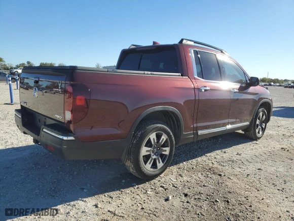 2019 Honda Ridgeline RTL-E with VIN 5FPYK3F7XKB008458, listed as a Copart auction lot 80985294 with 33,647 mi miles and Salvage Title. Bid and sale history available at carsss.com. Image 3.