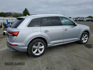 2020 Audi Q7 Premium with VIN WA1AJAF70LD008733, listed as a Copart auction lot 53377775 with 62,285 mi miles and Salvage title. Bid and sale history available at DreamBid. Image 3.