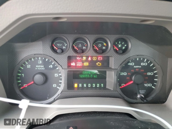 2009 Ford F-250 XL with VIN 1FTNF20589EB05848, listed as a Copart auction lot 80844054 with 120,535 mi miles and Salvage title. Bid and sale history available at DreamBid. Image 9.