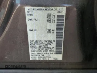 2015 Nissan Altima SV with VIN 1N4AL3AP4FC484843, listed as a Copart auction lot 52483925 with 83,713 mi miles and Salvage Title. Bid and sale history available at DreamBid. Image 14.