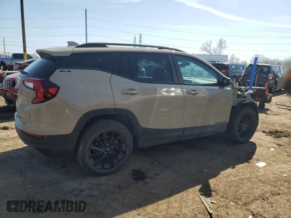 2023 GMC Terrain SLE with VIN 3GKALTEG2PL150566, listed as a Copart auction lot 48999765 with 50,907 mi miles and Salvage title. Bid and sale history available at DreamBid. Image 3.