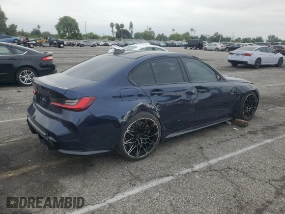 2022 BMW M3 Competition xDrive with VIN WBS43AY00NFM14007, listed as a Copart auction lot 62390405 with 20,668 mi miles and Salvage title. Bid and sale history available at DreamBid. Image 3.