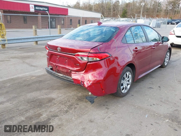 2023 Toyota Corolla LE with VIN 5YFB4MDE9PP072874, listed as a IAAI auction lot 41895280 with 17,506 mi miles. Bid and sale history available at carsss.com. Image 4.