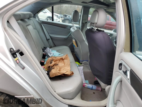 2004 Mercedes-Benz C 230 Kompressor with VIN WDBRF40J14A548030, listed as a Copart auction lot 80555724 with Not Provided miles and Salvage Title. Bid and sale history available at DreamBid. Image 10.