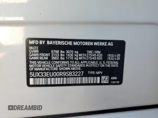 2024 BMW X5 M60i with VIN 5UX33EU00R9S83227, listed as a Copart auction lot 42813985 with 0 mi miles and Salvage Title. Bid and sale history available at carsss.com. Image 15.