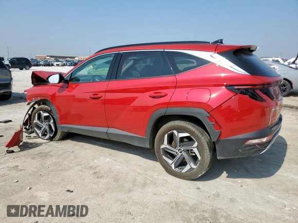 2022 Hyundai Tucson Limited with VIN 5NMJECAEXNH160718, listed as a Copart auction lot 57704215 with 33,636 mi miles and Salvage title. Bid and sale history available at DreamBid. Image 2.