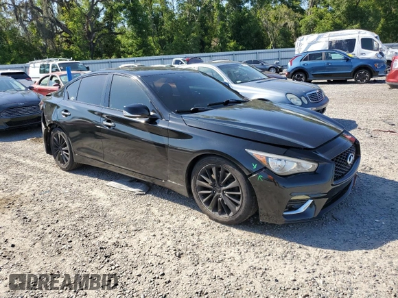 2019 Infiniti Q50 Luxe z VIN JN1EV7AP9KM515606, wystawiony jako Copart lot #53248805 z przebiegiem 100 081 mil mil oraz Nie do naprawy • Non repairable. Historia ofert i sprzedaży dostępna na DreamBid. Obrazek 4.