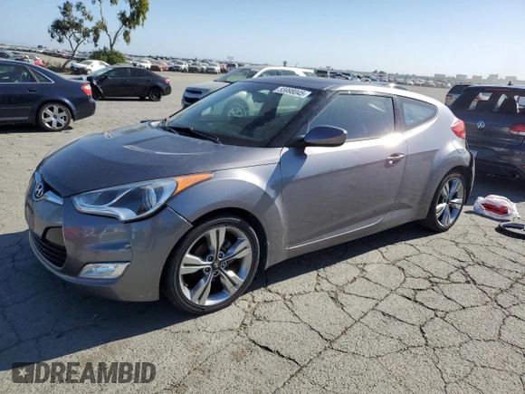 2012 Hyundai Veloster w/Gray Int z VIN KMHTC6AD9CU079542, wystawiony jako Copart lot #55998045 z przebiegiem 98 065 mil mil oraz Szkoda całkowita • Salvage title. Historia ofert i sprzedaży dostępna na DreamBid. Obrazek 1.