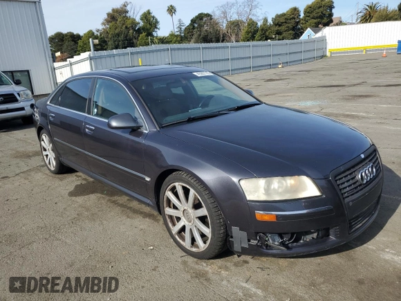 2006 Audi A8 4.2L with VIN WAUML44E56N005452, listed as a Copart auction lot 45967765 with 175,697 mi miles and Salvage title. Bid and sale history available at DreamBid. Image 4.
