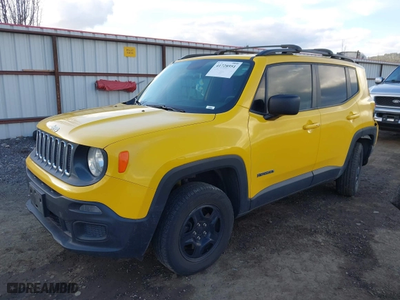 2016 Jeep Renegade Sport with VIN ZACCJBAT6GPD13928, listed as a IAAI auction lot 41728951 with 121,108 mi miles. Bid and sale history available at carsss.com. Image 17.