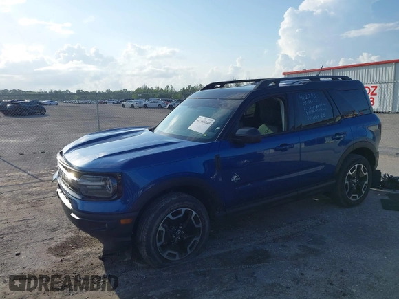 2024 Ford Bronco Sport Outer Banks z VIN 3FMCR9C61RRF36536, wystawiony jako IAAI lot #42363040 z przebiegiem 5 789 mil mil oraz . Historia ofert i sprzedaży dostępna na DreamBid. Obrazek 17.