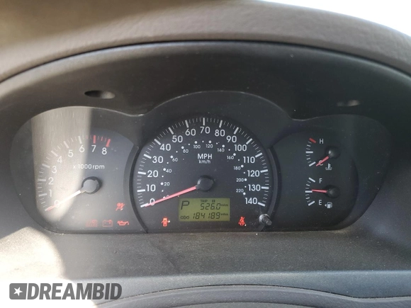 2004 Kia Spectra LX with VIN KNAFE121X45021922, listed as a Copart auction lot 49989845 with 184,189 mi miles and Salvage Title. Bid and sale history available at carsss.com. Image 9.