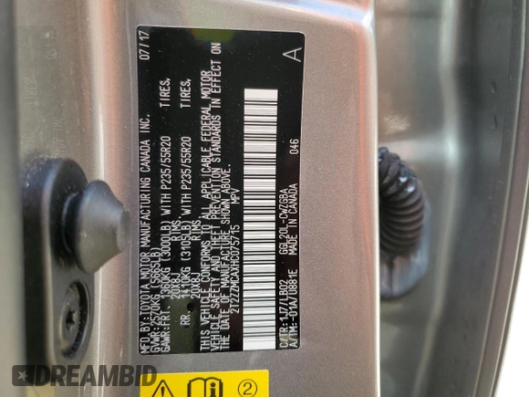 2017 Lexus RX 350 z VIN 2T2ZZMCAXHC075715, wystawiony jako Copart lot #60793845 z przebiegiem 73 633 mil mil oraz Szkoda całkowita • Salvage title. Historia ofert i sprzedaży dostępna na DreamBid. Obrazek 13.