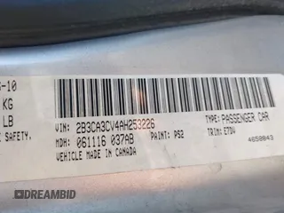 2010 Dodge Charger SXT with VIN 2B3CA3CV4AH253226, listed as a IAAI auction lot 42031664 with 173,785 mi miles. Bid and sale history available at carsss.com. Image 9.