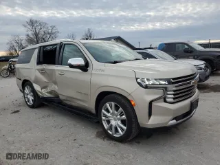 2021 Chevrolet Suburban High Country with VIN 1GNSKGKL9MR209684, listed as a Copart auction lot 87392294 with 95,513 mi miles and Salvage Title. Bid and sale history available at carsss.com. Image 4.