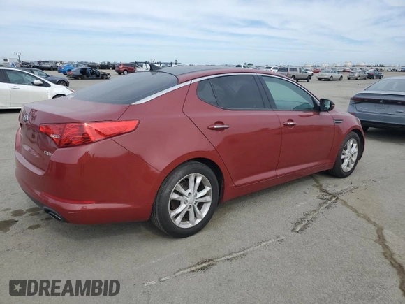 2013 Kia Optima EX with VIN 5XXGN4A75DG226784, listed as a Copart auction lot 47056785 with 118,848 mi miles and Salvage Title. Bid and sale history available at carsss.com. Image 3.