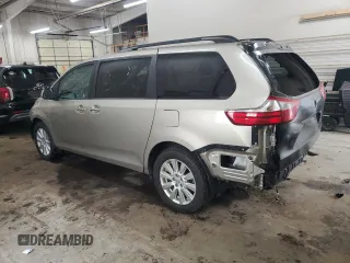 2017 Toyota Sienna with VIN 5TDDZ3DC4HS174210, listed as a Copart auction lot 54411355 with 125,346 mi miles and Salvage Title. Bid and sale history available at DreamBid. Image 2.