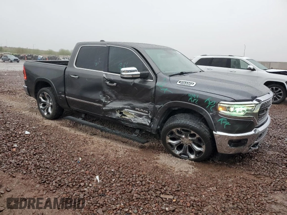 2019 Ram 1500 Limited z VIN 1C6SRFHTXKN512958, wystawiony jako Copart lot #49081205 z przebiegiem 68 648 mil mil oraz Szkoda całkowita • Salvage title. Historia ofert i sprzedaży dostępna na DreamBid. Obrazek 4.