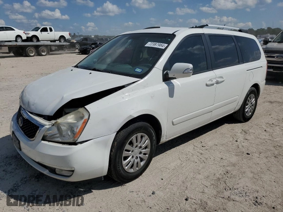 2014 Kia Sedona LX with VIN KNDMG4C7XE6568984, listed as a Copart auction lot 72387984 with 212,145 mi miles and Salvage Title. Bid and sale history available at carsss.com. Image 1.