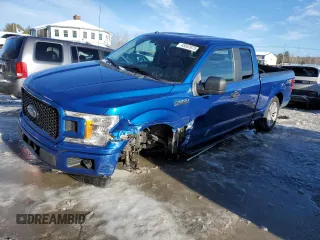 2018 Ford F-150 XL with VIN 1FTEX1EP1JFA25629, listed as a Copart auction lot 45557075 with 41,077 mi miles and Salvage Title. Bid and sale history available at carsss.com. Image 1.